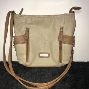 KOLTOV Shoulder Bag Purse Tan & Brown Faux Leather